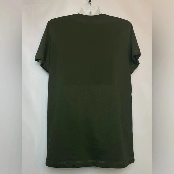 MK Michael Kors Army Green Crewneck Tee Shirt MK logo Prints Men Size Small - Picture 2 of 6